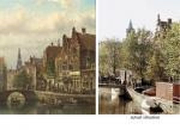 A View Of The Oudezijds Voorburgwal, Amsterdam, With The Oude Kerkin The Distance - view 1