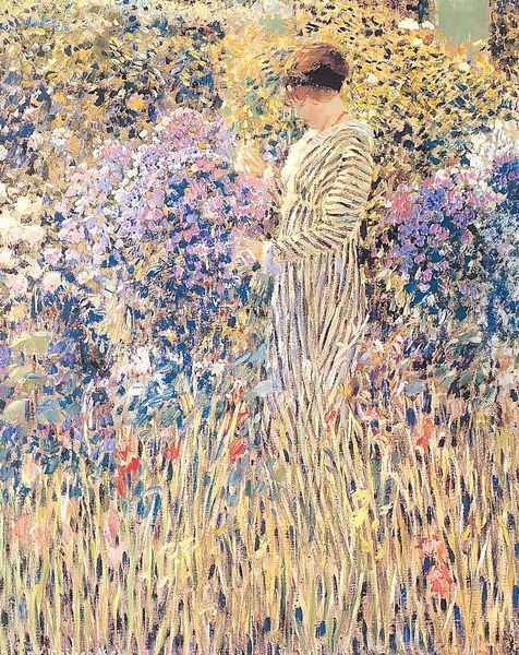 Lady in a Garden by Frederick Carl Frieseke