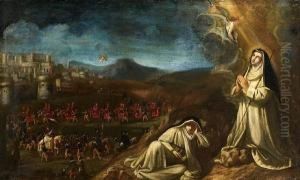 Pope Paul Iii And The Cardinals Travelling To The Council Of Trent by Ilario Mercanti Spolverini