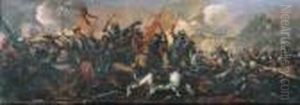 Scena Di Battaglia Con Sfondo Di Collina
