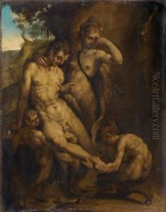 Satyre Retirant Une Epine Du Pied D'un Faune