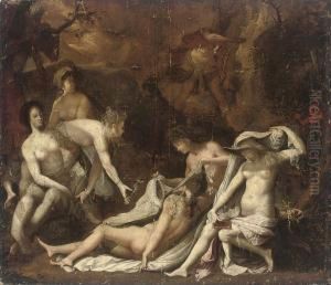 Diana And Actaeon by Bartholomaeus Spranger