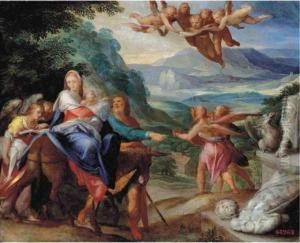 The Flight Into Egypt by Bartholomaeus Spranger