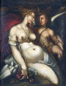 Venus And Cupid by Bartholomaeus Spranger