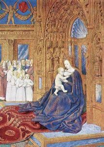 The Madonna before the Cathedral 1452-60 by Jean Fouquet