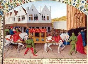 Arrival of Emperor Charles IV 1316-78 at the Basilica St Denis in 1378