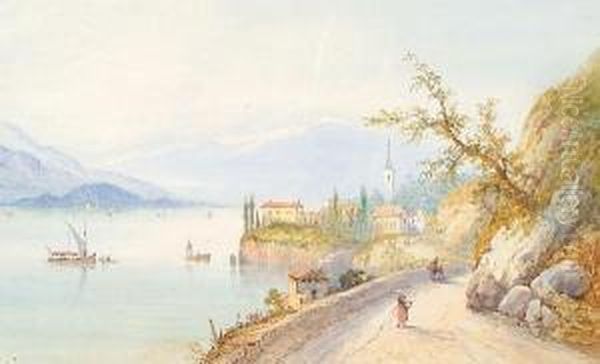 Lake Lugano, Lake Como, And Two Others, A Set Of Four - view 1