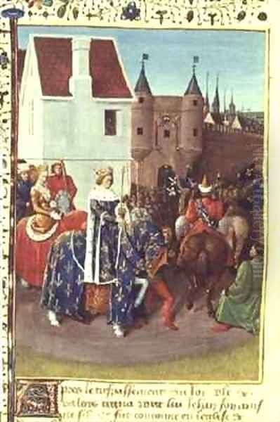 Entry into Paris of King Jean II 1319-64 Le Bon and Queen Jeanne of Boulogne - view 1