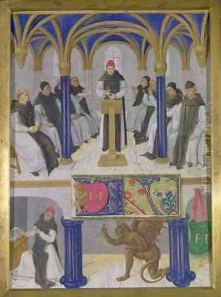 St Bernard Abbot of Clairvaux 1090-1153 from the Hours of Etienne Chevalier - view 1