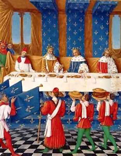Banquet given by Charles V 1338-80 in honour of his uncle Emperor Charles IV 1316-78 in 1378 - view 1