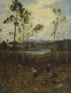 Landscape With Flower Pickers. Landscape With Flower Pickers.