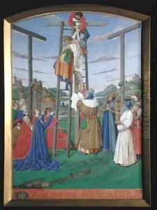 The Deposition from the Hours of the Cross and the Holy Spirit by Jean Fouquet