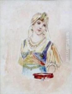 Kobieta W Stroju Wschodnim by Wladyslaw Stachowski