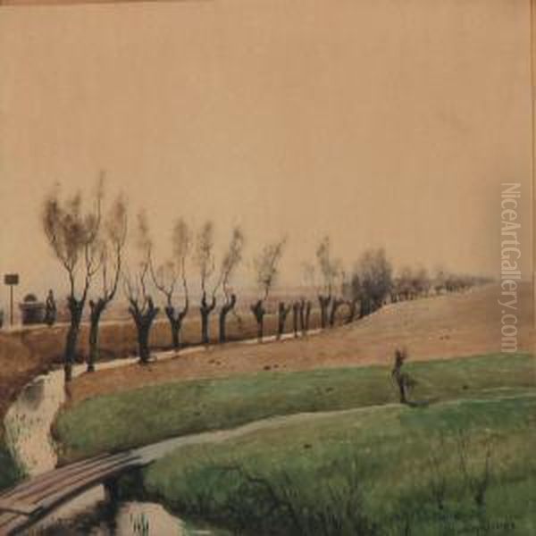 Automn Landscape At Ladegard Riverbank - view 1