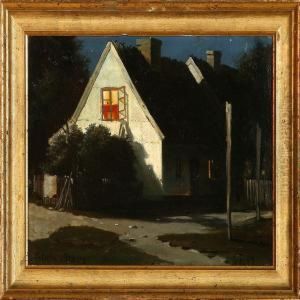 Moonlight In Thefishing Village Hornbaek