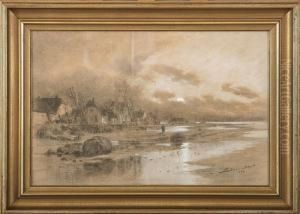 Along The Coast With Houses by Fritz Staehr-Olsen