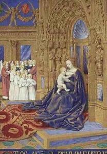 Virgin and Child from the Hours of Etienne Chevalier by Jean Fouquet
