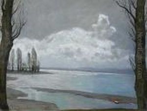 Herbstliches Seeufer by Albert Stagura