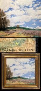 "vorfruhling" Weite Landschaft Unter Wolkenhimmel by Albert Stagura