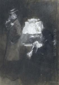 In Der Nahstube. by Friedrich Stahl