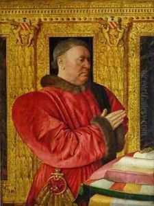 Portrait of Chancellor Guillaume Jouvenel des Ursins by Jean Fouquet
