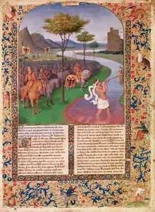 Julius Caesar 100-44 BC Crossing the Rubicon by Jean Fouquet
