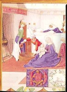 The Birth of St John the Baptist by Jean Fouquet