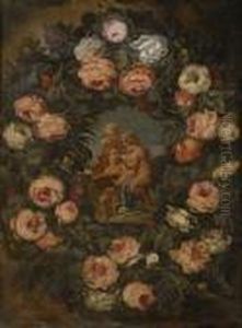Ghirlanda Di Rose Con Putti