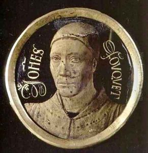 Self portrait medallion by Jean Fouquet