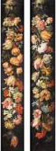 Satyr's Heads With Floral Garlands