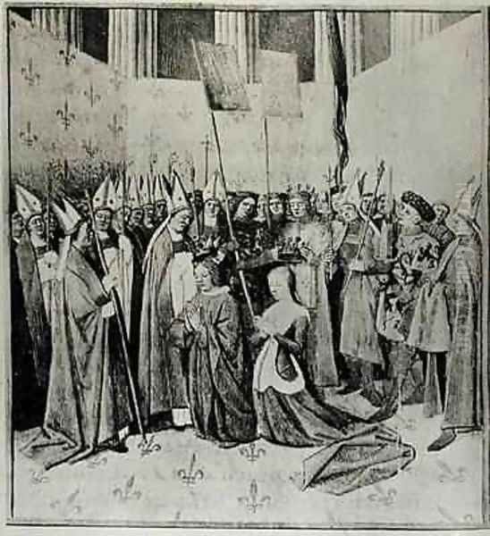 The Coronation of Louis VIII 1187-1226 and Blanche de Castille 1188-1252 - view 1