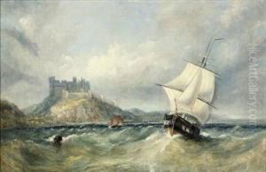 Bamburgh Castle, Northumberland by George Clarkson Stanfield