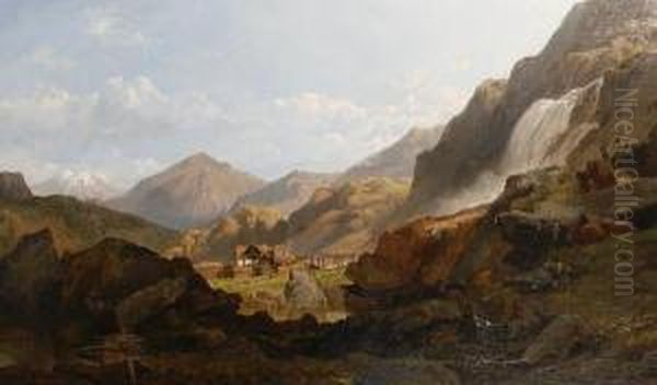 Falls Of Sallanches In The Valais,switzerland - view 1