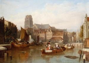 Continental Town Scene