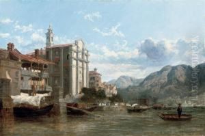 A Day On The Lakes, Thought To Be Northern Italy by George Clarkson Stanfield