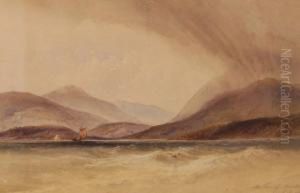 Mountain Lake Scene by George Clarkson Stanfield
