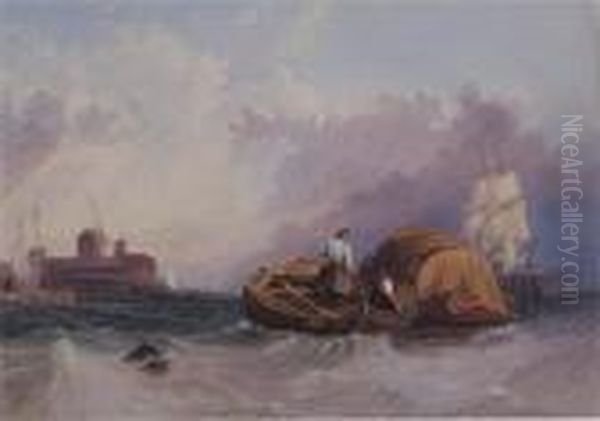 Peter Boats Gathering Their Nets In Choppy Seas Off Millwall - view 1