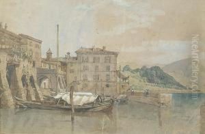 'bellagio, Lago Como' And 'lago Maggiore' by George Clarkson Stanfield