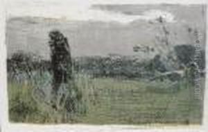 Sad Ukrainski (krajobraz O Zmroku, 1904) by Jan Stanislawski