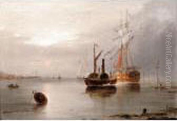 Shipping At Low Tide; Sailing On The River Yare - view 1