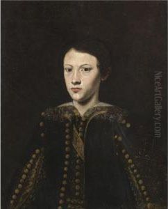 Portrait Of A Young Boy, Half Length, Wearing A Gold-embroidered Doublet
