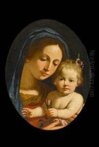 The Madonna And Child With A Rose by Massimo Stanzione