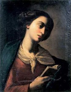 Une Figure De Sainte En Buste by Massimo Stanzione