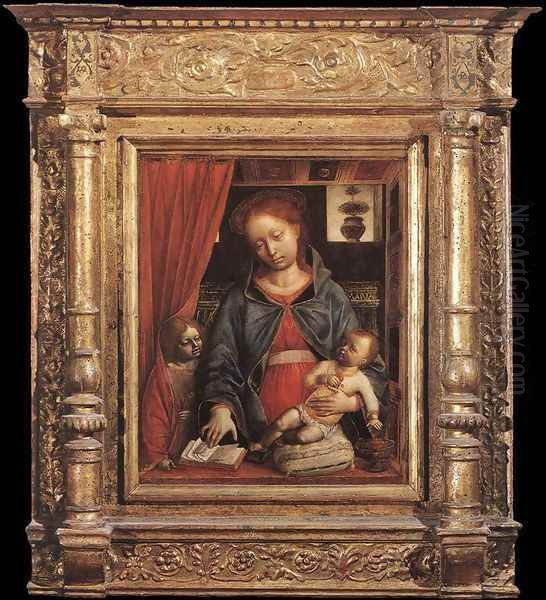 Madonna And Child With An Angel 1479-80 by Vincenzo Foppa