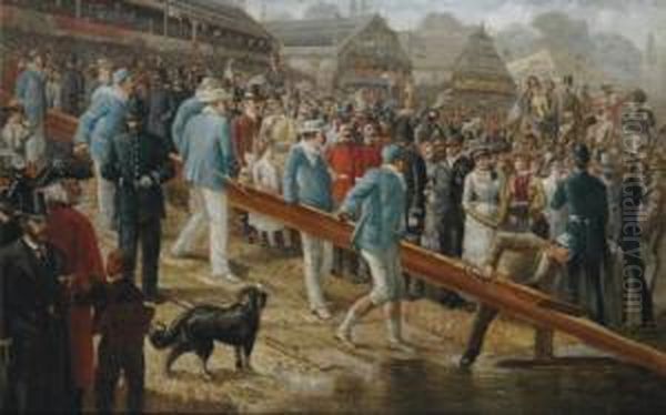 The Boat Race, Cambridge On The Slip - view 1