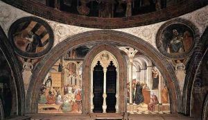 Miracle of the Cloud and Miracle of the False Madonna c. 1468 by Vincenzo Foppa