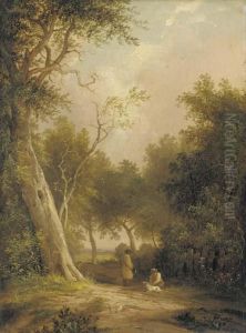 La Chasse Dans Le Bois by Julius Josephus Gaspard Starck