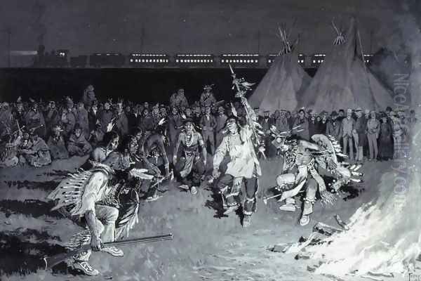 Dance of Crow Indians - view 1