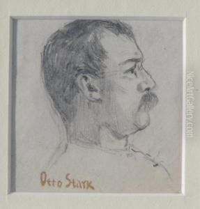 Portrait Of A Man Estate Stamp Signed Developed By A Collector