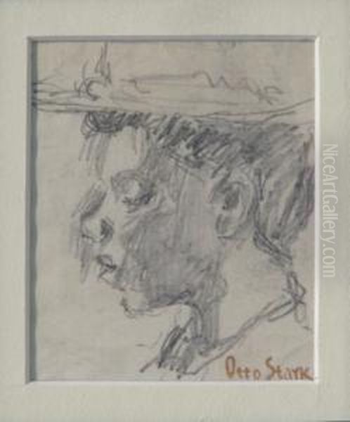 Portrait Of Young Farmer Estate Stamp Signed Developed By A Collector - view 1